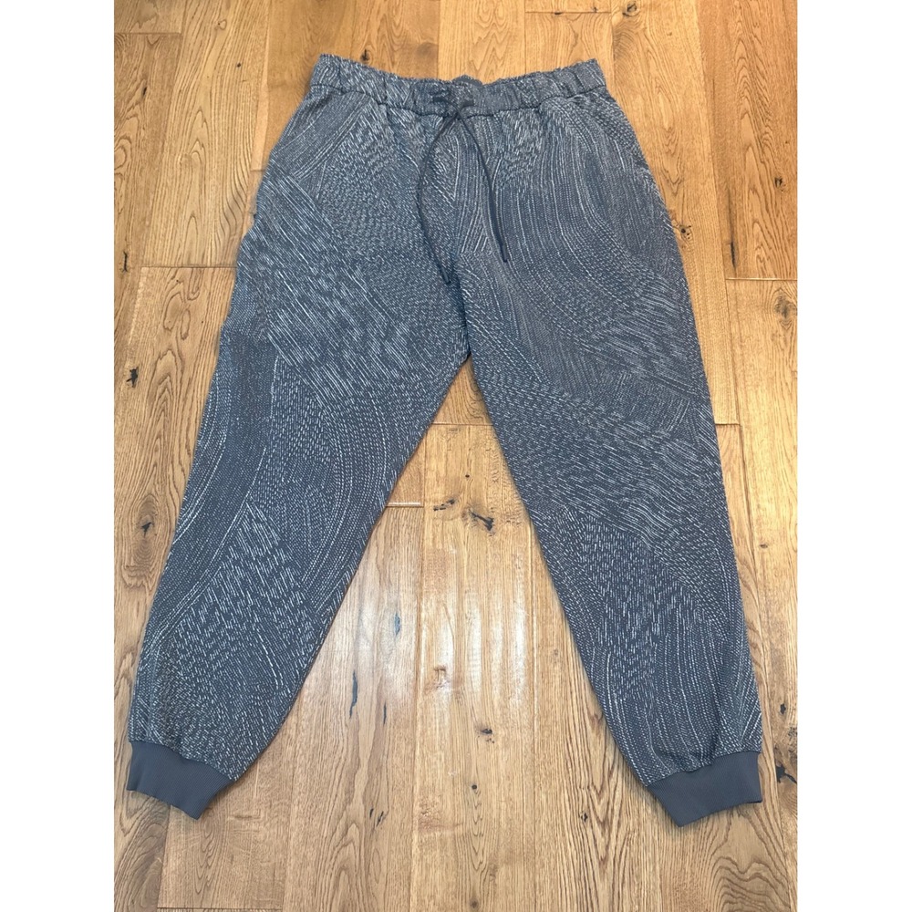 Lululemon‎ On the Fly Jogger 28 Grey White Woven Pattern Size 12 W5DLGS